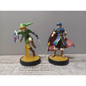 Link & Marth Amiibo Super Smash Bros. Nintendo Wii U 3DS - Zelda Toy